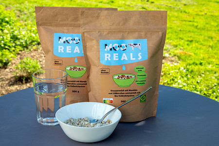 Ein Convenience Knuspermüsli, das gesundheitliche und ökologische Vorteile vereint: „Mooreals“.